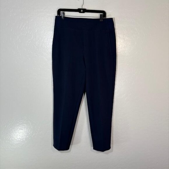 Athleta Pants Womens 12 Tall Navy Blue Stretch Ankle Endless High Rise - Picture 1 of 8